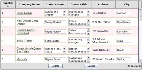 asp net ajax data grid